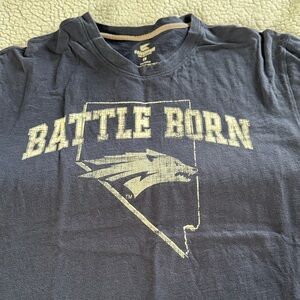 Nevada Wolf Pack Battle Born Navy Graphic Tee